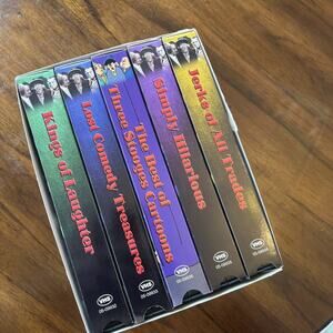 The Three Stooges Collector Series 5 Pack VHS Tapes Comedy Retro Slapstick Humor